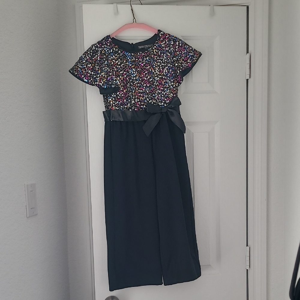 Elegant Multicolor Sequin Kids Dress